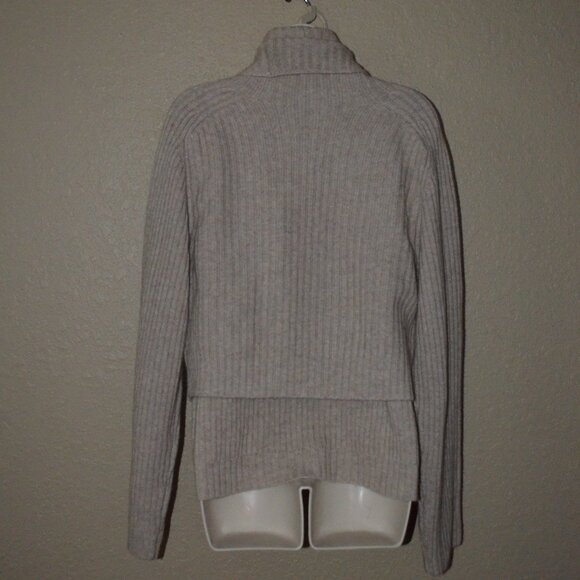 NWT Sz S Barbara Bui Oatmeal Two Piece Ribbed Sleeveless Turtleneck Card… - Picture 9 of 11